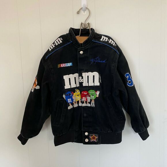 Vintage Nascar Ken Schrader #36 M&M's Racing Team Jacket JH Design Youth Medium - Picture 1 of 12